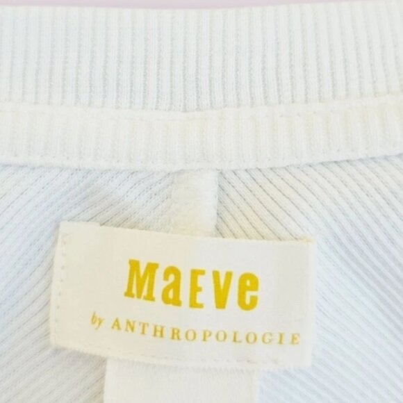 Brand New Women's Maeve Ribbed Front-Zip Top - Picture 4 of 4